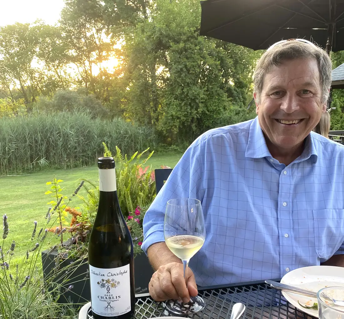 Chris Cree MW on Patio at Cree Wine Company