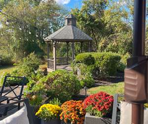 Outdoor patio with gazebo