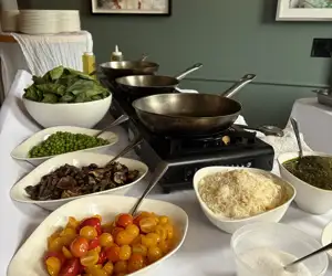 Live Pasta station for private events, Cree Wine Company, Hampton, NJ
