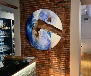 New artwork for the entryway of the restaurant